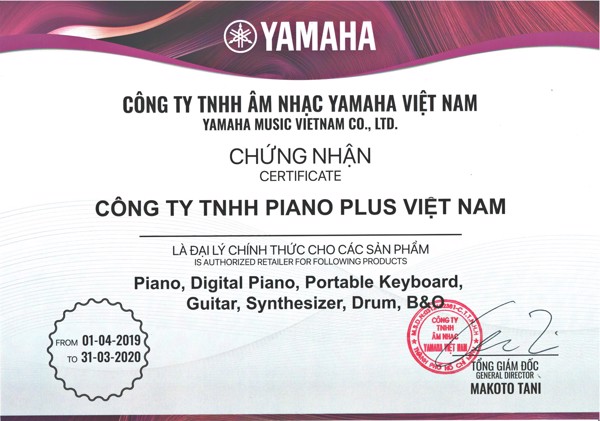 Piano Plus là đại lý chính thức của Yamaha Music Việt Nam